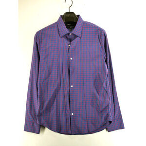 Bonobos Shirt Mens Medium Purple Check Button Up Slim Fit